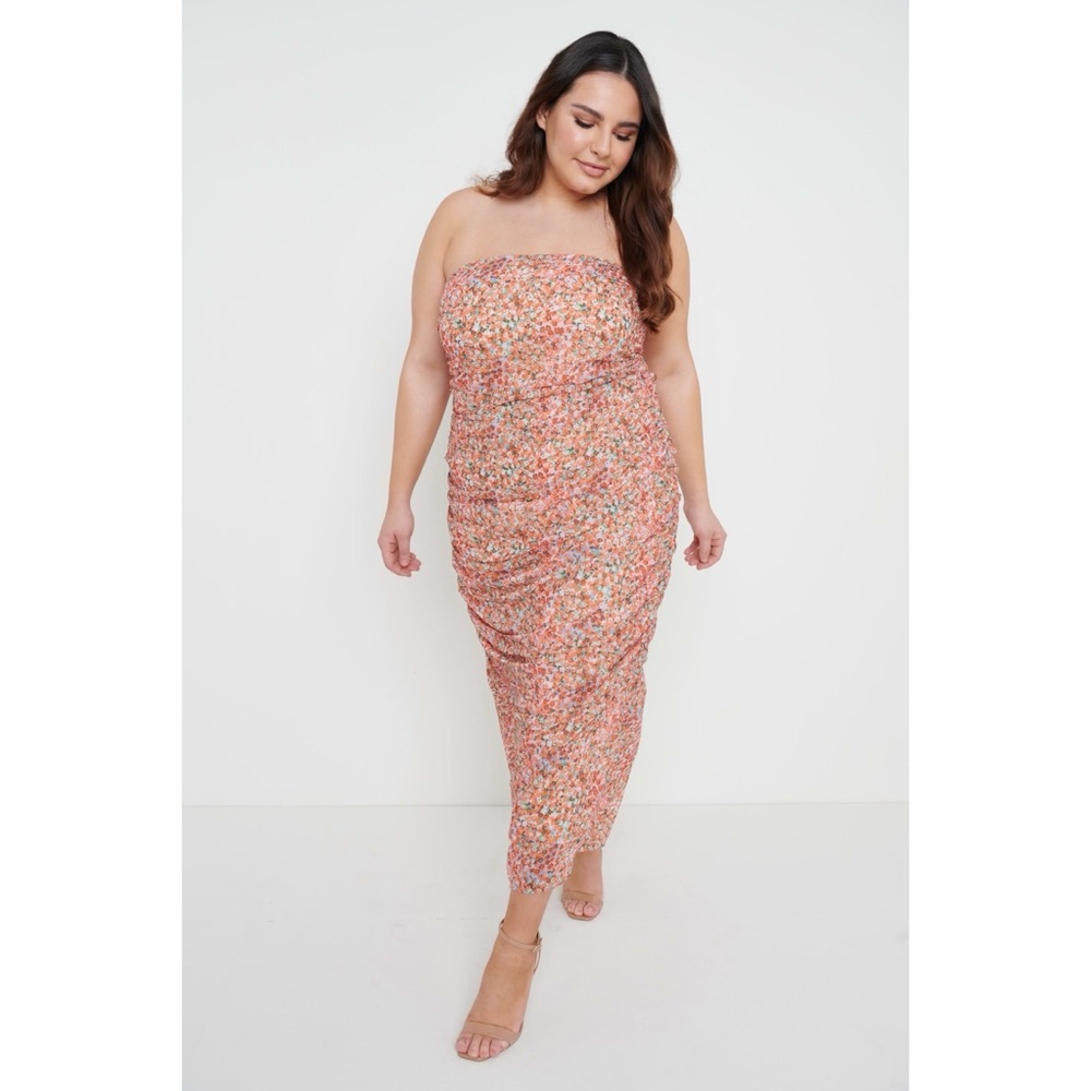 Pretty Lavish Matilda Ruched Midaxi Dress